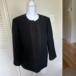 Tory Burch Black Jacket with embroidery
